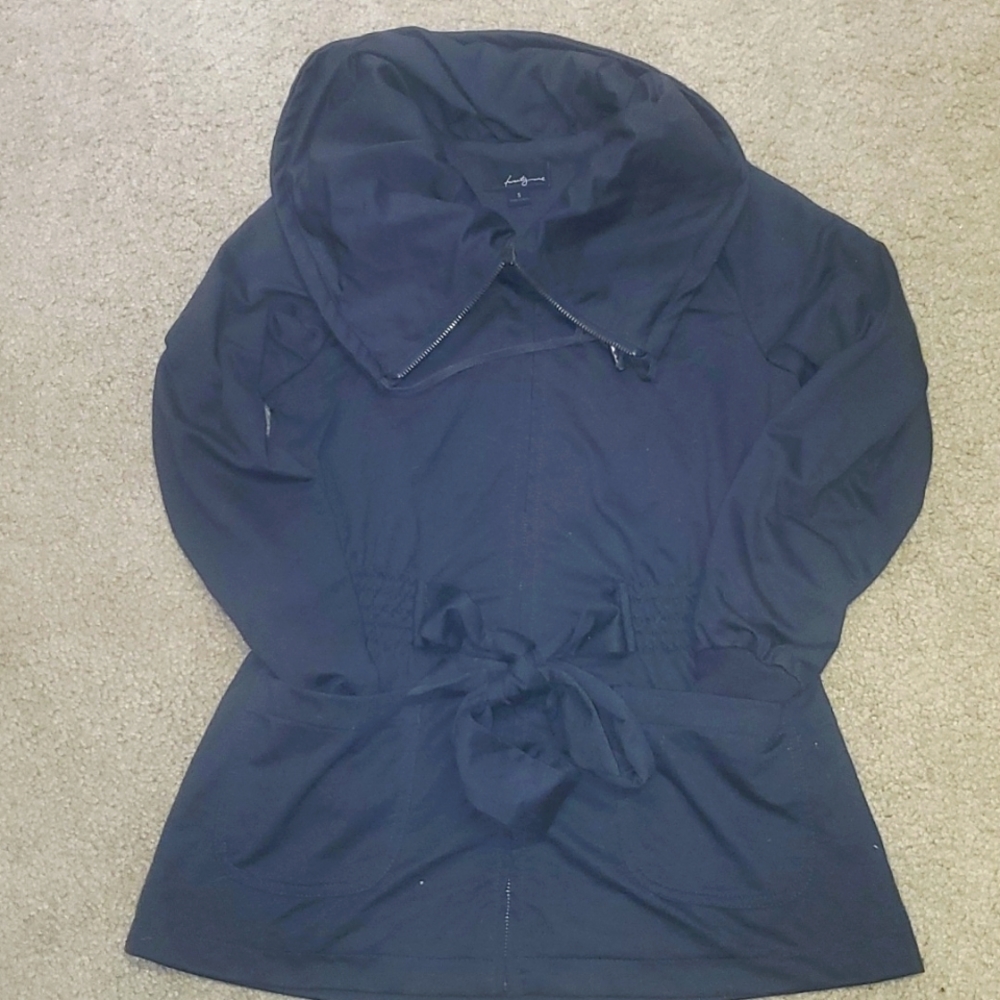 Casual cowl neck layering jacket